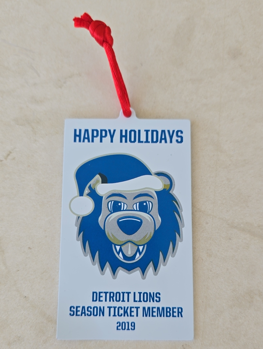 Detroit Lions Season Ticket Holder Holiday Ornament - 2019